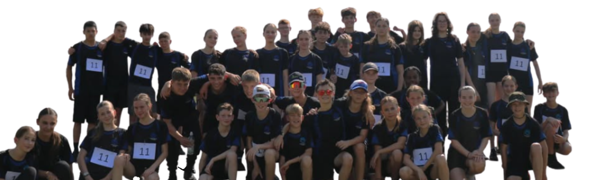 Image shows members of the athletics team