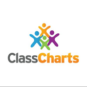 Image shows the ClassCharts logo: 4 colourful people icons over the name ClassCharts