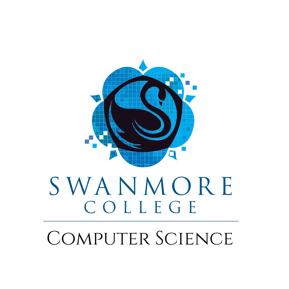 Image shows the Computer Science at Swanmore College logo - a pixelated version of the College emblem