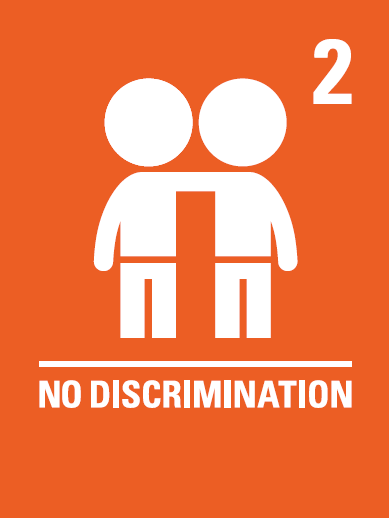 Decorative tile showing UNICEF rights respecting graphic