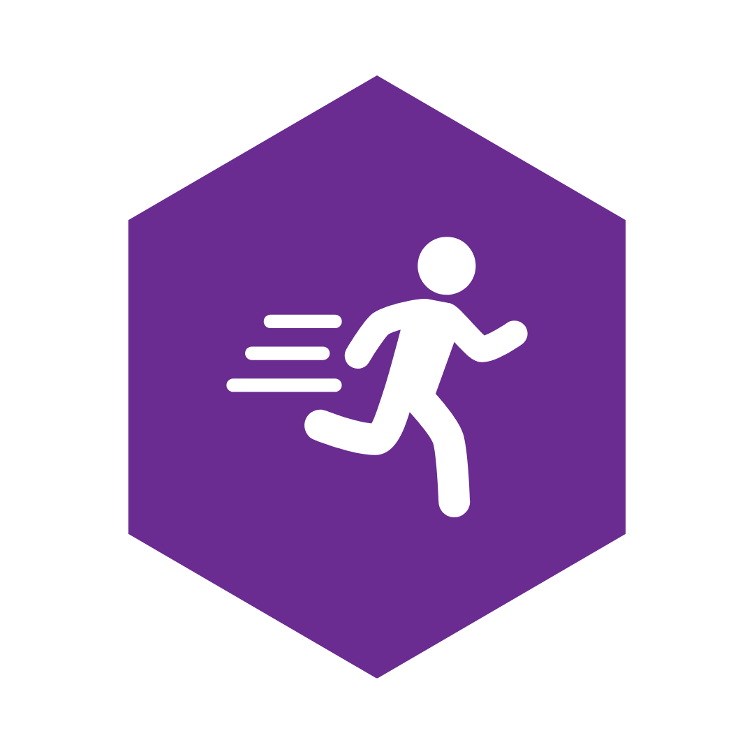 Icon of a person running