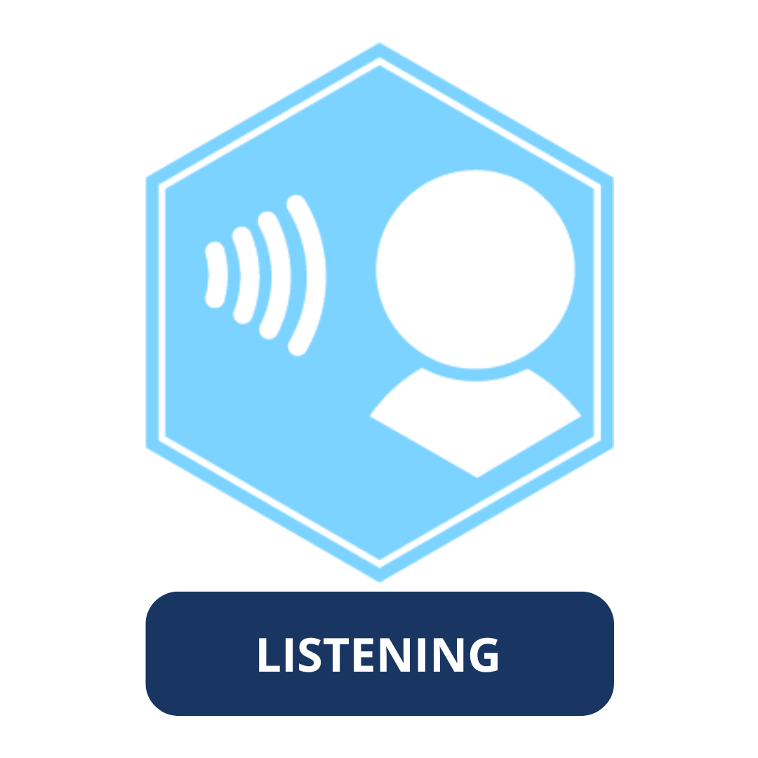 Listening button. Click to jump to relevant "listening" section