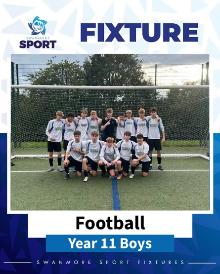 Image shows members of the year 11 boys football team who played a district league fixture against Westgate