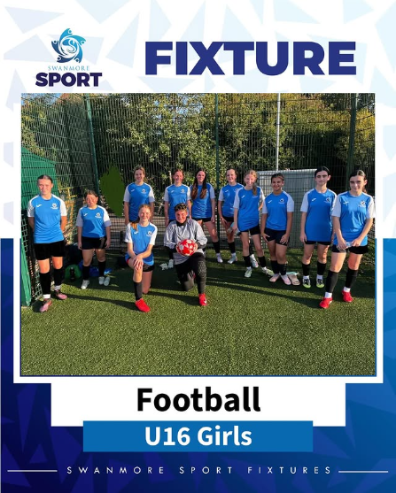 Image shows members of the Under 16 girls football team who hosted Portchester School