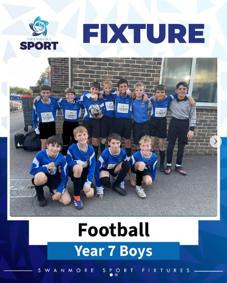 Image shows Year 7 boys football team who played Bitterne