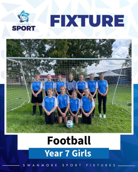 Image shows members of the Y7 girls football team who played their first match for the College against Perins School