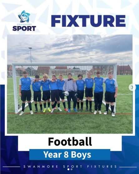 Image shows members of the year 8 boys football team who played a tournament at Gangers Farm Sports Park