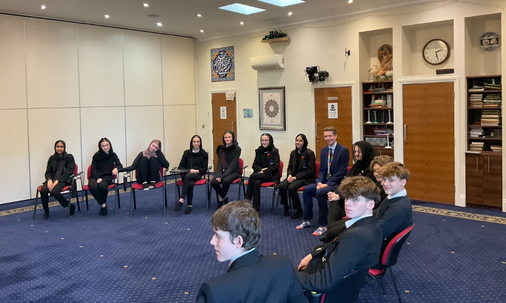 Image shows the pupils during their discussion