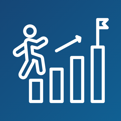 Image shows an icon representing attainment