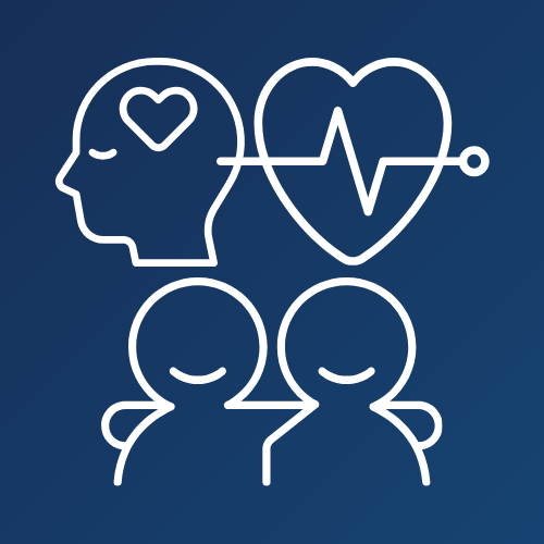 Image shows an icon representing mental, social and physical health