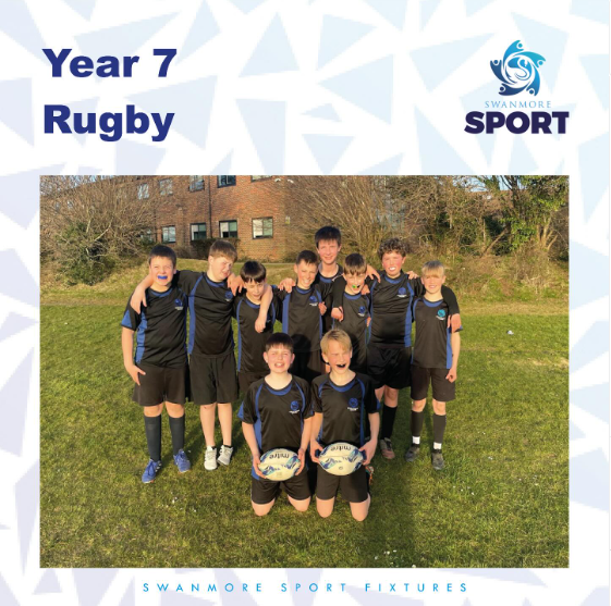 Image shows members of the Y7 boys rugby team