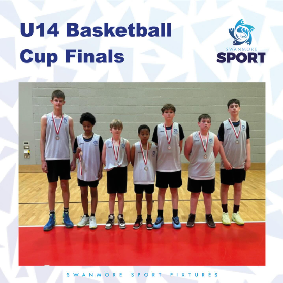 Image shows members of the Under 14 boys' basketball team at the Southampton District Final against Toynbee.