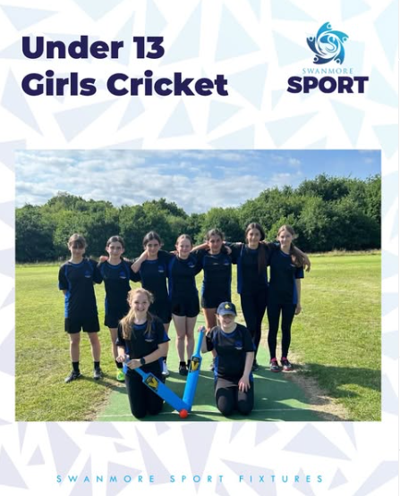 Image shows members of the under 13 girls' cricket team who hosted Wyvern