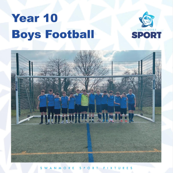 Image shows members of the Year 10 boys football team which played Toynbee at home