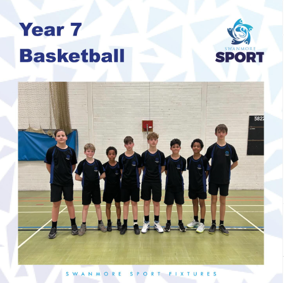 Image shows members of the Year 7 basketball team