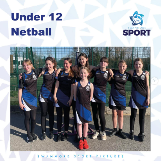 Image shows members of the under 12 netball team