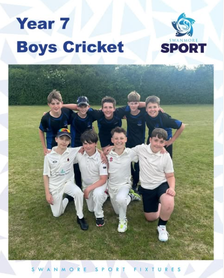 Image shows members of the Year 7 boys cricket team who played John Hanson school in the district cup final.