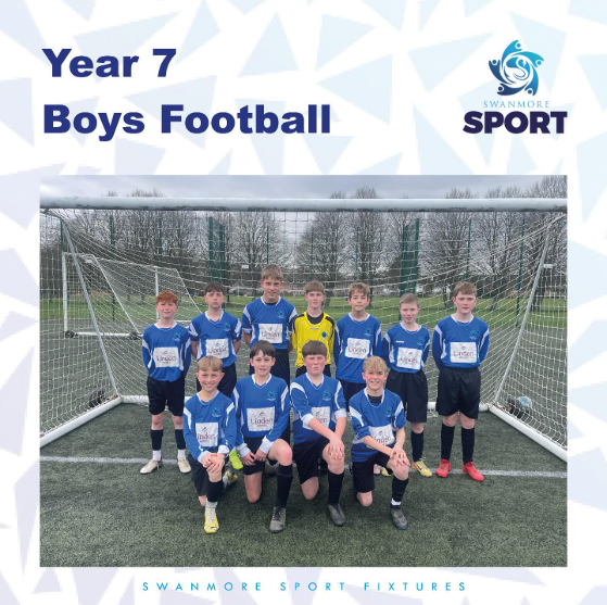 Image shows some of the members of the Year 7 boys football team that played against Toynbee and Perins at Mountbatten