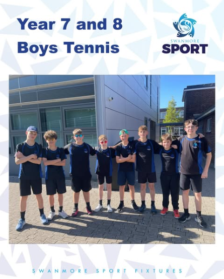Image shows members of the Year 7 and 8 boys' tennis team who played at Kings School