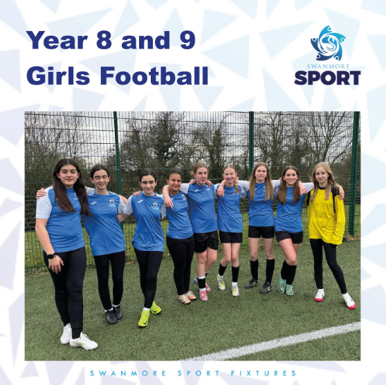 Image shows members of the Year 8 and 9 girls' football team