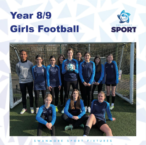 Image shows members of the year 8 and 9 girls football team