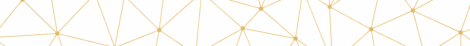 Abstract background of thin gold lines and dots forming a connected geometric network on a white background.