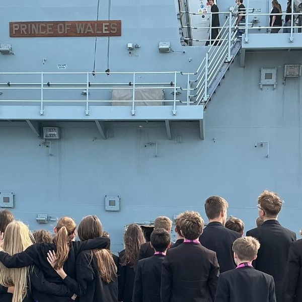 Swanmore pupils step aboard HMS Prince of Wales
