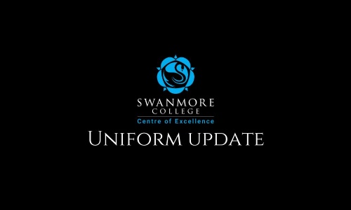 Image shows the Swanmore College logo with the headline uniform update