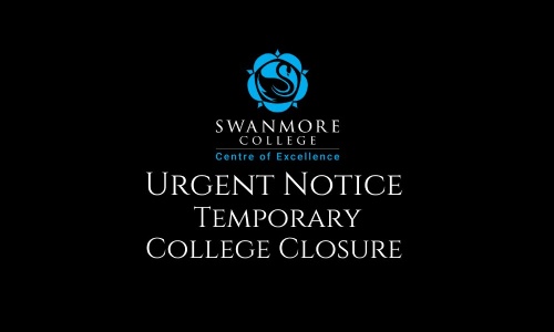 Image text says urgent notice temporary college closure